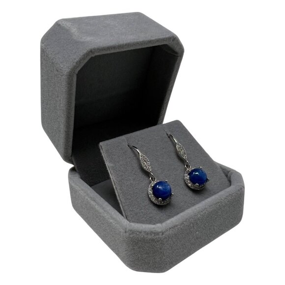 Blue Opal Drop Dangle Earrings flashy 925 Sterling Silver Jewelry Accessories - Picture 4 of 7